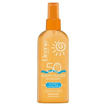 Lirene SC SPF50 Suchy olejek do opalania dla wilgotnej i suchej skóry 150 ml