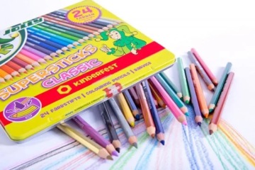 Мелки Supersticks 24 цвета в металлической коробке.