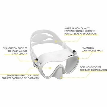 Безрамная маска для дайвинга Cressi F1