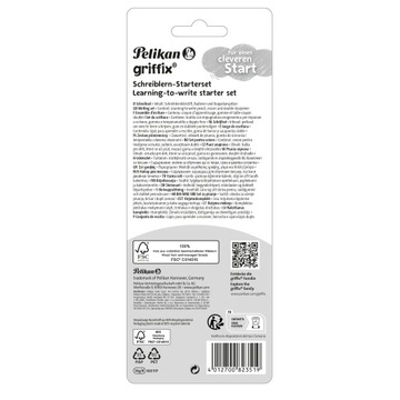 Набор Griffix карандаш + точилка + ластик Pelikan