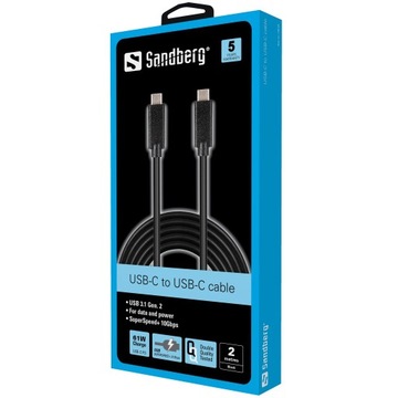 Сандберг USB-C, USB-C 2M USB 3.1