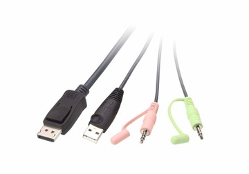 KVM-переключатель Aten CS22DP DisplayPort с пультом дистанционного управления, черный