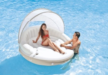 Шезлонг с плавающим матрасом и крышей Intex 58292