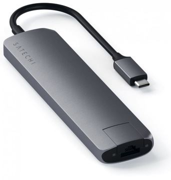 Многопортовый адаптер Satechi Slim USB-C USB-A HDMI 4K RJ45 micro/SD