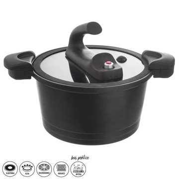 СКОРОВАРКА, ГРАНИТНАЯ СКОРОВАРКА ДЛЯ БЫСТРОГО ПРИГОТОВЛЕНИЯ, ТУШЕНИЯ, 5,5 Л.