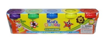 ПЛАСТИКОВОЕ ТЕСТО ГЛИНА 5 ЧАШЕК СТОКОВОЕ ДЕТСКОЕ ТЕСТО