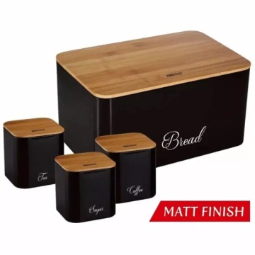 Хлебница Набор контейнеров для сахара, кофе, чая KH-1586