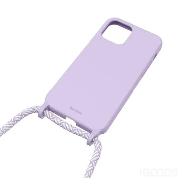 Силиконовый чехол ArtWizz HangOn для iPhone 13 Pro с кабелем Фиолетовый