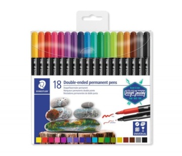 Двусторонние маркеры Staedtler Design Jour, 18 цветов.