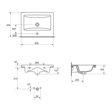 CERSANIT COMO РАКОВИНА 60 МЕБЕЛЬ K32-003