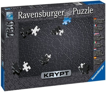 Puzzle Ravensburger Krypt 736 elementów Puzzle 736 KRYPT Czarne 152605