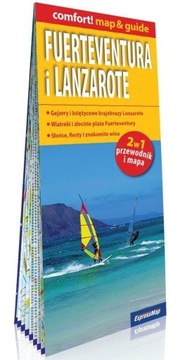 Fuerteventura i Lanzarote; laminowany map&guide (2w1: przewodnik i mapa)