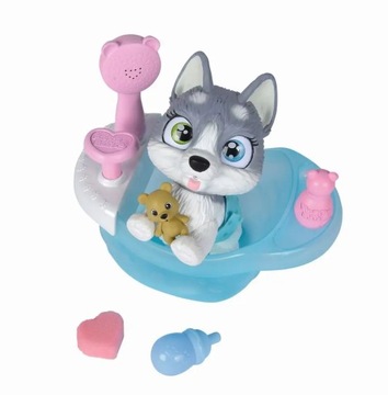 ФИГУРКА СОБАКИ ХАСКИ PAMPER PETZ ИЗ БАНДЫ ПОДГУЗНИКОВ С ВАННОЙ СИМБА