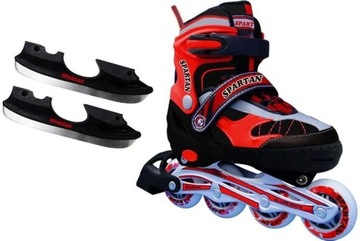 Роликовые коньки 2в1 SPARTAN Red Inliner (30-33)