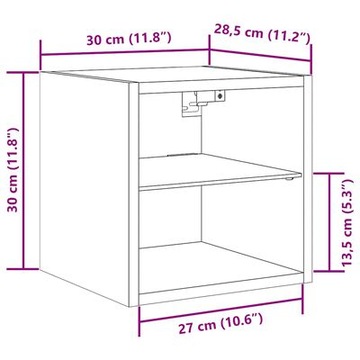 Komoda VidaXL 857675 30 x 28,5 x 30cm dąb artisan