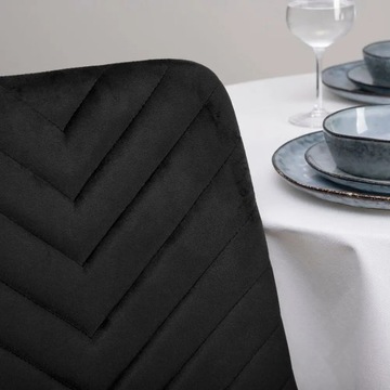 ГУНХИЛЬД бархатный стул, черный, 44x57x88 см ХОМЛА