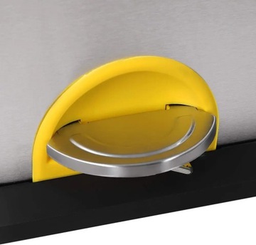 SONGMICS Контейнер для сортировки мусора 3x15л, серебристый