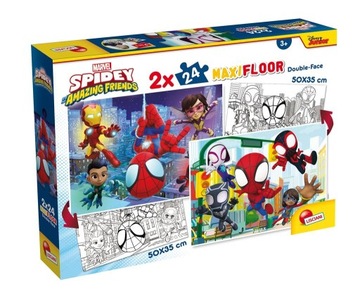 ND17_ZB-154529 Puzzle podłogowe dwustronne Maxi Floor 2x24el Marvel Spidey