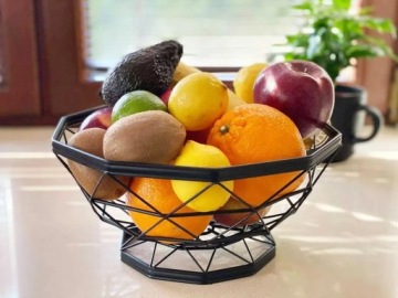 КОРЗИНА ДЛЯ ФРУКТОВ, ЧЕРНАЯ МЕТАЛЛИЧЕСКАЯ КОРЗИНА