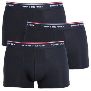 MAJTKI BOKSERKI MĘSKIE TOMMY HILFIGER 3-PAK XL CZARNE