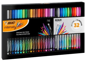 ZESTAW FLAMASTRY PISAKI BiC INTENSITY Fineliner SET 32 sztuki PREZENT