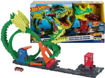 HOT WHEELS CITY CAR TRACK НАПАДЕНИЕ ДРАКОНА НА ТРЕК ПОЖАРНОЙ СЛУЖБЫ 5+ HDP03