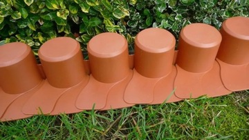 Пластиковый садовый бордюр Prosperplast 405 см x 6 см оранжевый