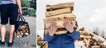 СУМКА ДЛЯ КАМИНА ДЕРЕВЯННАЯ СУМКА ДЛЯ КАМИНА КОРЗИНА ДЛЯ ПЕРЕНОСКИ ДРЕВЕСИН