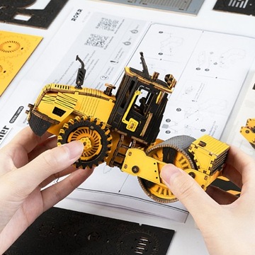 Пазл Robotime 3D Дорожный каток 149 деталей