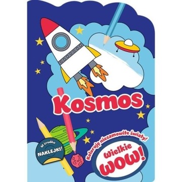TREFL BOOKS KOLOROWANKI Wielkie WOW! Kosmos NAKLEJKI DLA DZIECI