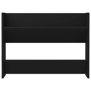 vidaXL Настенная полка для обуви черная, 80x18x60см, материал дерева