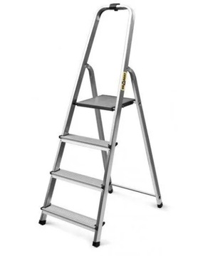 Алюминиевая лестница, 4 ступени, прочность: 125 кг.