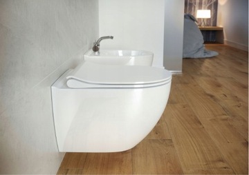 КОМПЛЕКТ ДЛЯ УНИТАЗА CERSANIT RIPLESS С ТОНКИМ БЕЛЫМ СИДЕНЬЕМ S701428