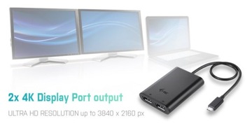I-TEC C31DUAL4KDP USB-C — 2 адаптера DisplayPort