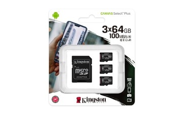 KINGSTON micro SD XC 64 ГБ UHS-I SDCS2 CANVAS PLUS