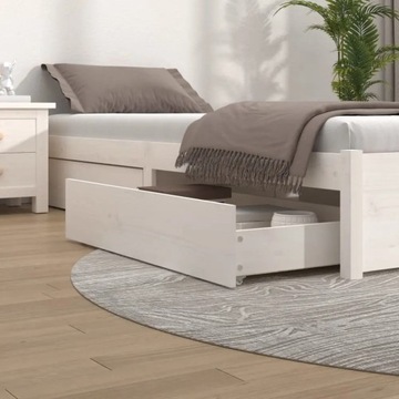 VidaXL Ящики под кровать, 4 шт., белый, массив дерева