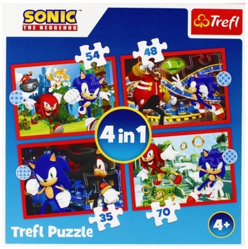 Puzzle Trefl 4w1 Przygody Sonica 207 el.