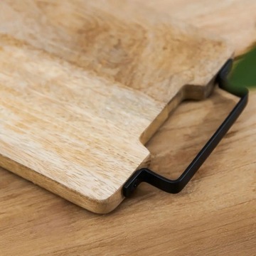 ДОСКА ДЛЯ СОУСА МАНГО, деревянная, с металлической ручкой, 41х18 см, ХОМЛА