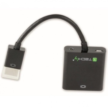 TECHLY HDMI - VGA - аудио 3,5 мм - microUSB HDMI (вилка) - адаптер VGA