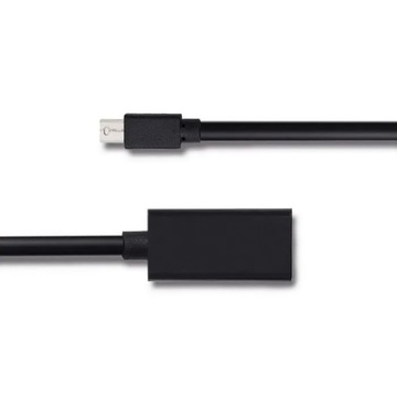 Qoltec Mini DisplayPort v1.1, штекер, HDMI A, гнездо, 4K, 0,2 м, экранированный ноутбук