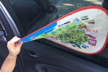 Карта Польши с солнцезащитным козырьком для автомобиля путешественника для детей