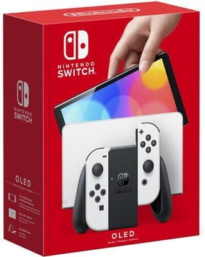 Консоль Nintendo Switch OLED, белая, в ухоженном состоянии, комплект A+/A-