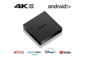 Nokia BOX 8000 4K Медиаплеер Android TV HDMI Chromecast Пульт дистанционного управления