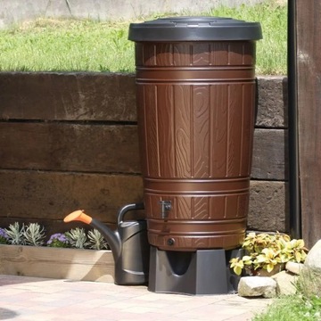Prosperplast Woodcan IDWO265 Бочка для дождя с крышкой 265л, коричневая