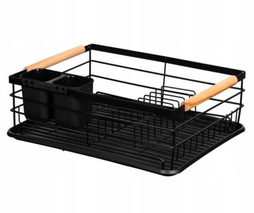 СУШИЛКА ДЛЯ ПОСУДЫ И СТОЛОВЫХ ПРИБОРОВ, ЧЕРНАЯ