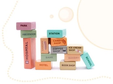 Пазл деревянные кубики развивающие машинки 181 деталь