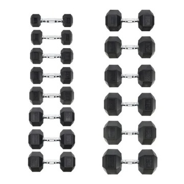 ФИКСИРОВАННАЯ гантель, гантель с резиновым покрытием, 14 кг.