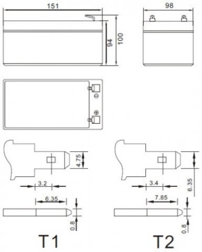 Аккумулятор MW Power 12 В 12 Ач