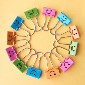 ОФИСНЫЕ КЛИПСЫ 25 ММ x 4 ШТ. SMILE PASTEL