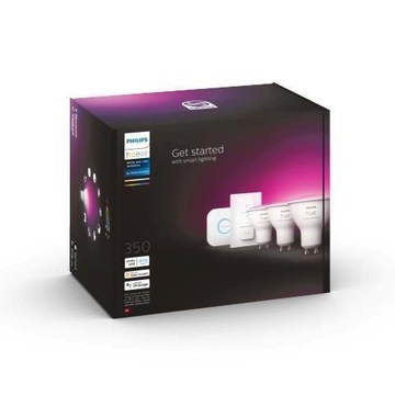 Мост Philips Hue + 3x GU10 RGBW 4,3 Вт BT + переключатель (929001953113)